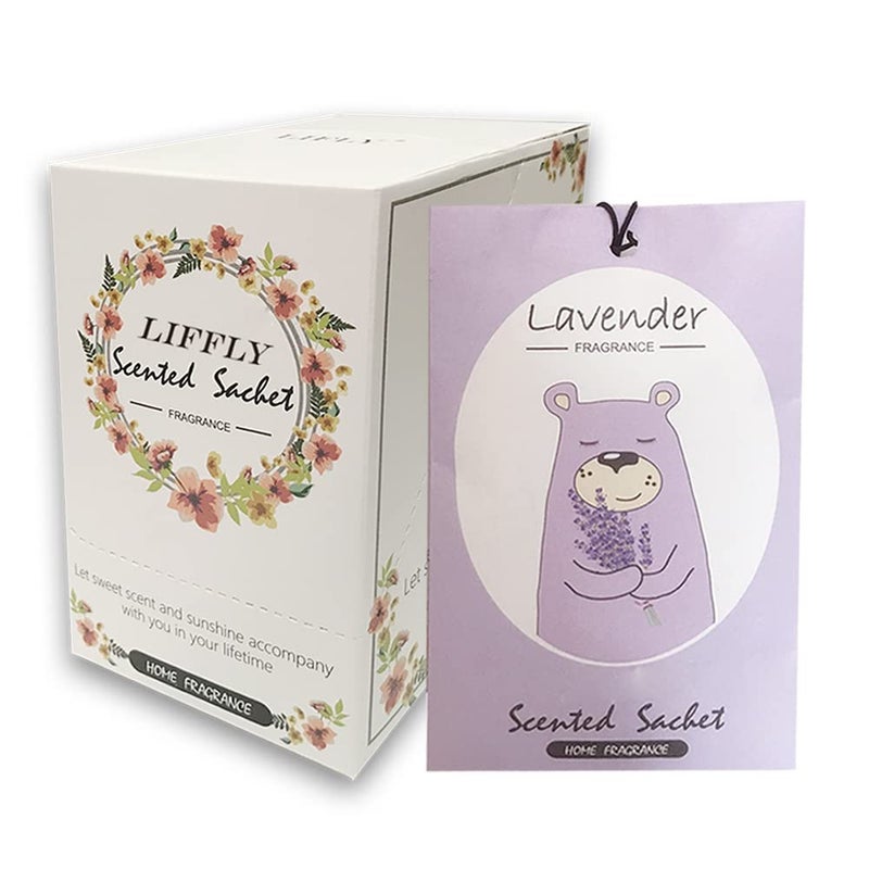 LIFFLY 14 Packs Lavender Scented Sachets Bag for Drawer and Closet Xmas Gift 15 Scents Optional - Image 1